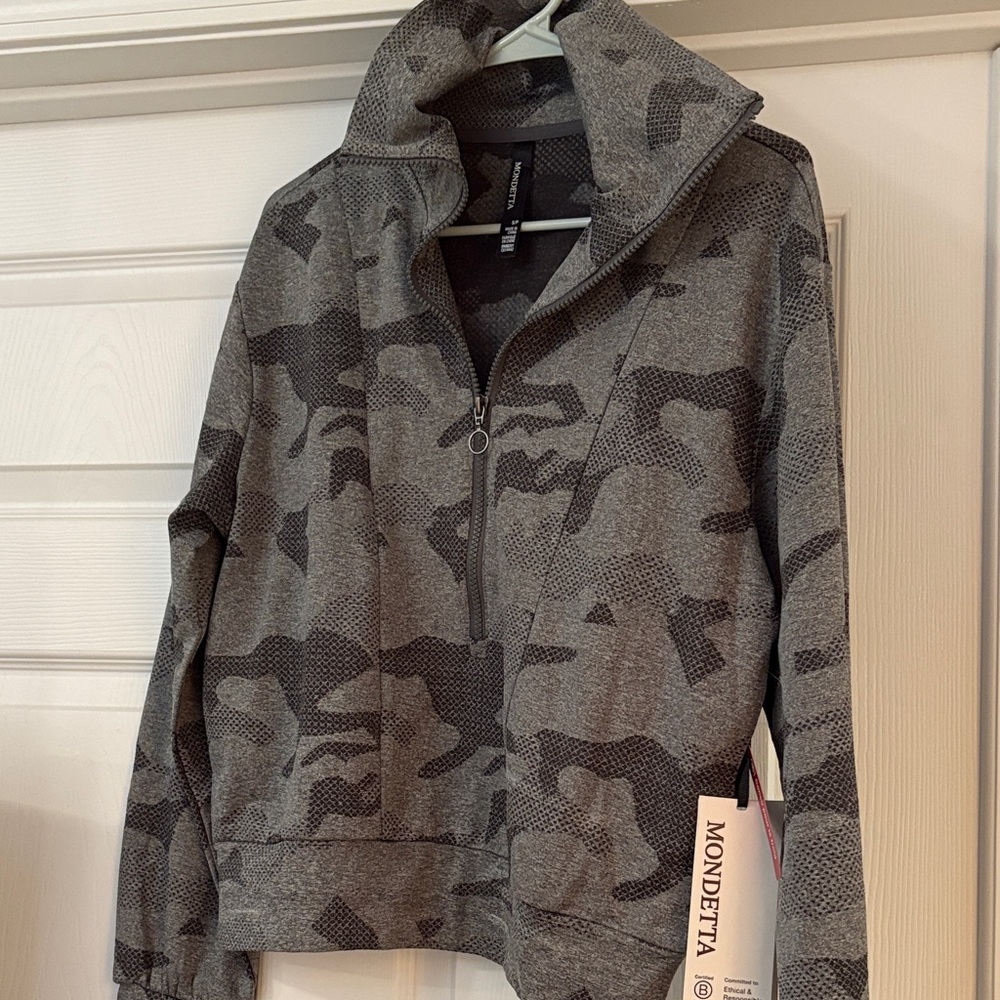 Mondetta Charcoal Camo High-Collar Jacket